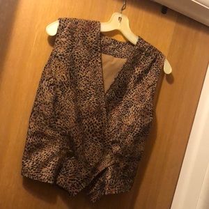 Cheetah print vest